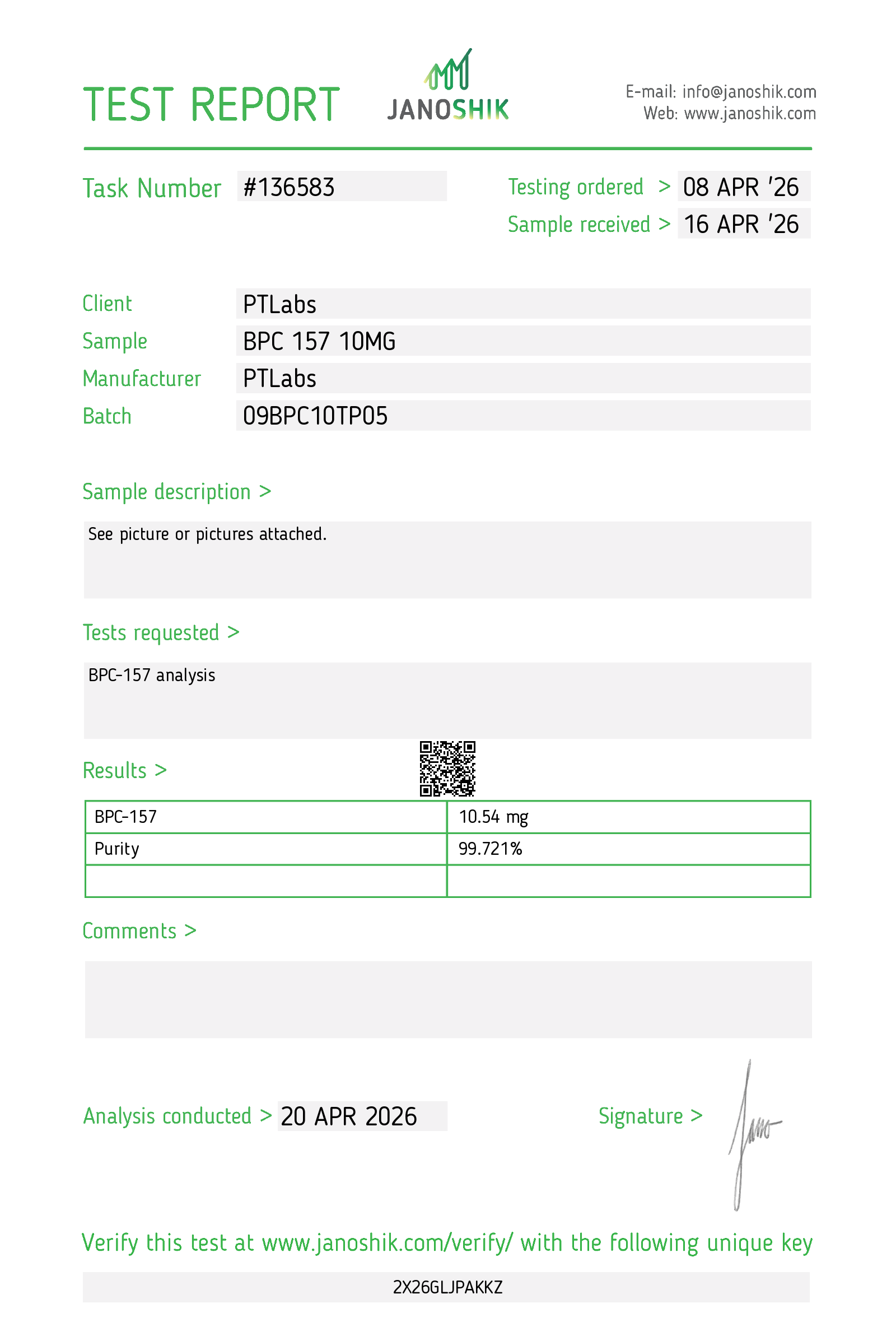 BPC157 10mg Vial | PTLabs Peptides