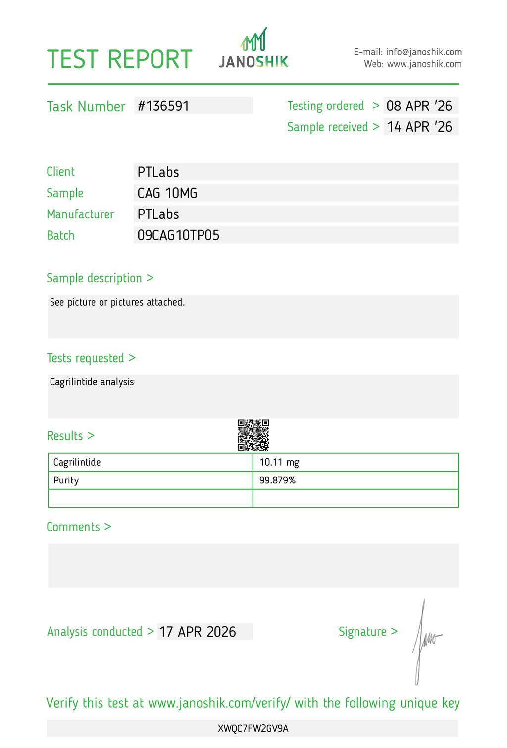 Cagrilintide 10mg Vial | PTLabs Peptides