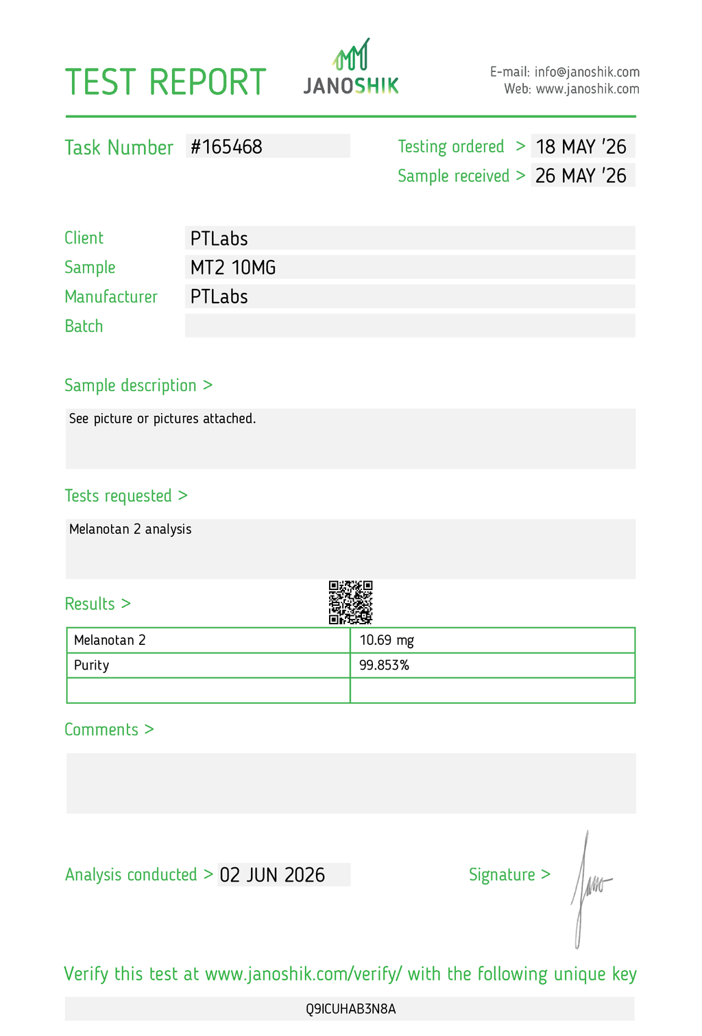 Melanotan 2 10mg Vial | PTLabs Peptides