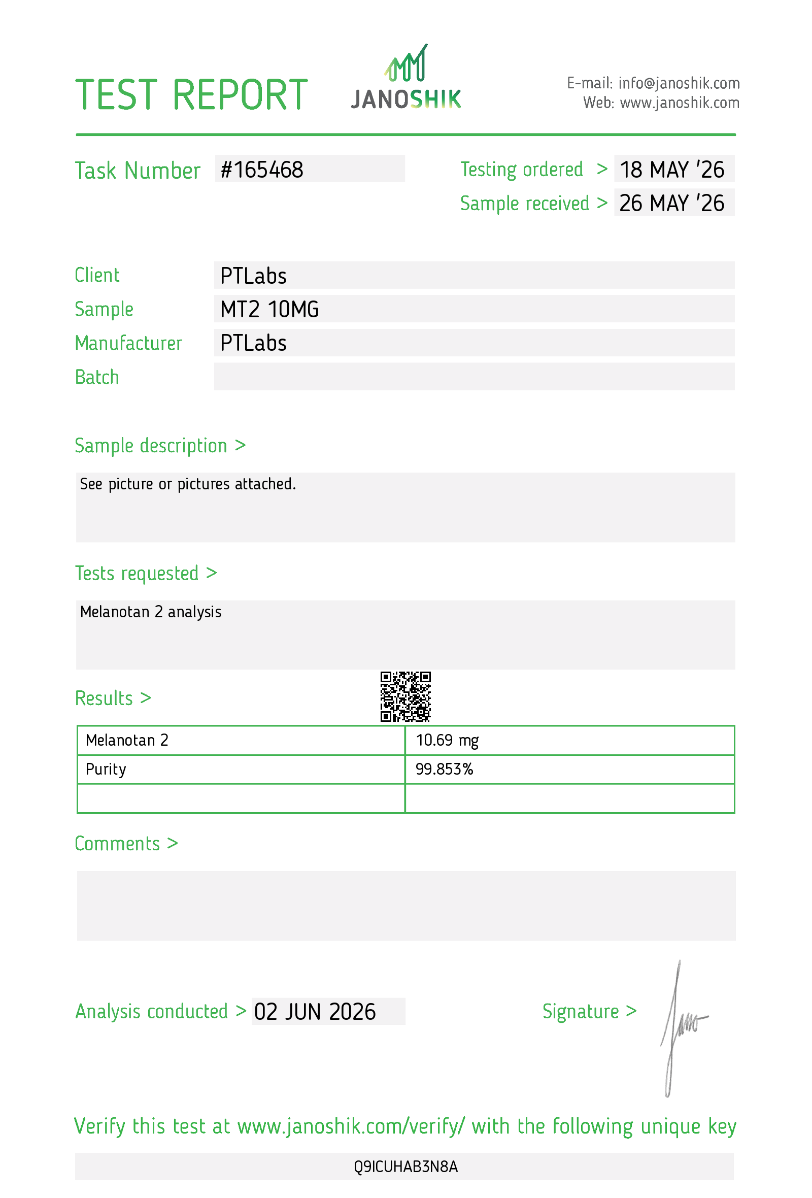 Melanotan 2 10mg Vial | PTLabs Peptides