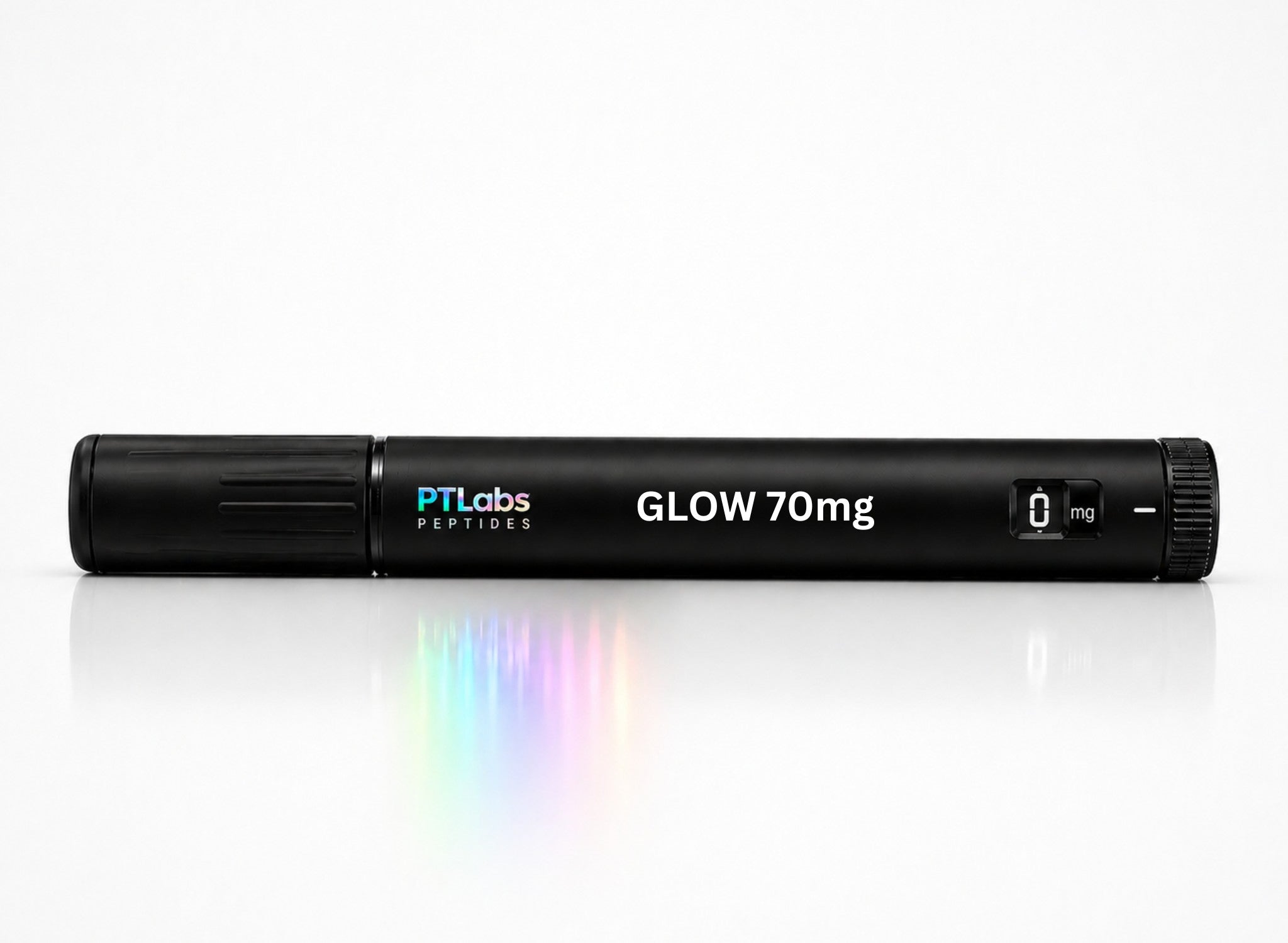 GLOW 70mg loaded peptide pen PTLabs black pen product image