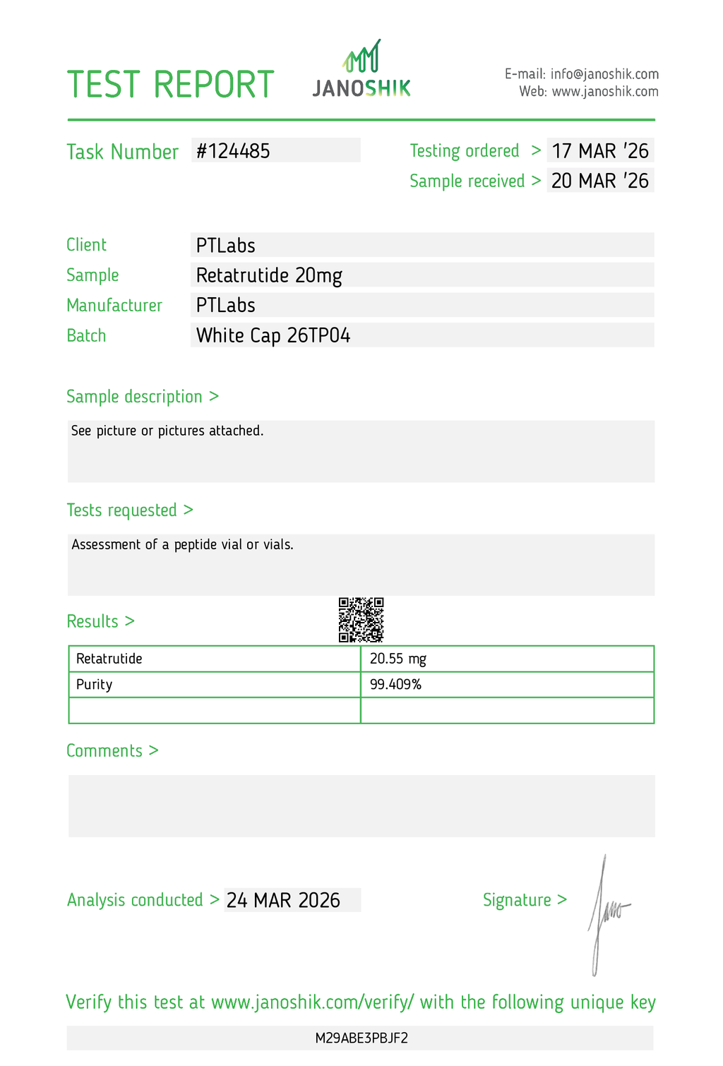 Retatrutide 20mg Loaded Pen | PTLabs Peptides